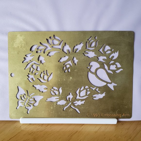 Simple Impressions Brass Stencils w/ Embossing Folders by Sizzix used - Picture 5 of 8